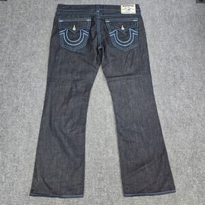 Vintage True Religion Ricky World Tour Jeans Mens 40x34 Dark Wash Mega T USA